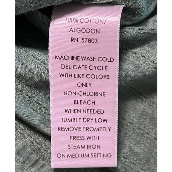 Retro Prairie 3/4 Sleeve Blouse Top Shirt V Neck Sz 4 Green Cosplay Western Boho - Picture 9 of 9